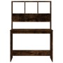 Escritorio de estantes contrachapada roble ahumado 102x45x148cm de vidaXL, Escritorios - Ref: Foro24-823005, Precio: 81,71 €,...