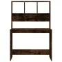 Regalschreibtisch aus geräuchertem Eichensperrholz, 102 x 45 x 148 cm von vidaXL, Schreibtische - Ref: Foro24-823005, Preis: ...
