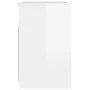 Glänzend weißer Sperrholzschreibtisch mit Schubladen, 102 x 50 x 76 cm von vidaXL, Schreibtische - Ref: Foro24-823034, Preis:...