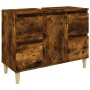 Spülbecken aus geräuchertem Eichensperrholz 80x33x60cm von vidaXL, Badezimmerwaschtische - Ref: Foro24-821273, Preis: 69,73 €...