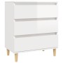 Sideboard aus glänzendem weißem Sperrholz 60x35x70 cm von vidaXL, Sideboards - Ref: Foro24-823042, Preis: 84,80 €, Rabatt: %
