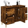 Spülbecken aus geräuchertem Eichensperrholz 80x33x60cm von vidaXL, Badezimmerwaschtische - Ref: Foro24-821273, Preis: 69,73 €...