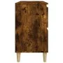 Armario de lavabo madera contrachapada roble ahumado 80x33x60cm de vidaXL, Tocadores de baño - Ref: Foro24-821273, Precio: 68...
