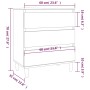 Sideboard aus glänzendem weißem Sperrholz 60x35x70 cm von vidaXL, Sideboards - Ref: Foro24-823042, Preis: 84,80 €, Rabatt: %