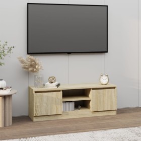 Mueble de TV con puerta roble Sonoma 102x30x36 cm de vidaXL, Muebles TV - Ref: Foro24-823353, Precio: 61,67 €, Descuento: %