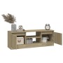 Mueble de TV con puerta roble Sonoma 102x30x36 cm de vidaXL, Muebles TV - Ref: Foro24-823353, Precio: 61,59 €, Descuento: %
