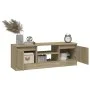 Mueble de TV con puerta roble Sonoma 102x30x36 cm de vidaXL, Muebles TV - Ref: Foro24-823353, Precio: 63,88 €, Descuento: %