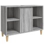 Armario de lavabo madera contrachapada gris Sonoma 80x33x60 cm de vidaXL, Tocadores de baño - Ref: Foro24-821290, Precio: 62,...