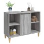 Armario de lavabo madera contrachapada gris Sonoma 80x33x60 cm de vidaXL, Tocadores de baño - Ref: Foro24-821290, Precio: 62,...