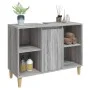 Sonoma Waschbecken aus grauem Sperrholz 80x33x60 cm von vidaXL, Badezimmerwaschtische - Ref: Foro24-821290, Preis: 59,86 €, R...