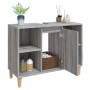 Armario de lavabo madera contrachapada gris Sonoma 80x33x60 cm de vidaXL, Tocadores de baño - Ref: Foro24-821290, Precio: 62,...