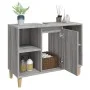 Sonoma Waschbecken aus grauem Sperrholz 80x33x60 cm von vidaXL, Badezimmerwaschtische - Ref: Foro24-821290, Preis: 59,86 €, R...