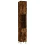Armario de baño madera contrachapada roble ahumado 30x30x190 cm de vidaXL, Tocadores de baño - Ref: Foro24-819793, Precio: 72...