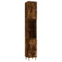 Badezimmerschrank aus geräuchertem Eichensperrholz, 30 x 30 x 190 cm von vidaXL, Badezimmerwaschtische - Ref: Foro24-819793, ...