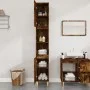 Armario de baño madera contrachapada roble ahumado 30x30x190 cm de vidaXL, Tocadores de baño - Ref: Foro24-819793, Precio: 72...