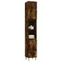 Armario de baño madera contrachapada roble ahumado 30x30x190 cm de vidaXL, Tocadores de baño - Ref: Foro24-819793, Precio: 72...