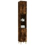 Badezimmerschrank aus geräuchertem Eichensperrholz, 30 x 30 x 190 cm von vidaXL, Badezimmerwaschtische - Ref: Foro24-819793, ...