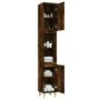 Armario de baño madera contrachapada roble ahumado 30x30x190 cm de vidaXL, Tocadores de baño - Ref: Foro24-819793, Precio: 72...