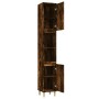 Badezimmerschrank aus geräuchertem Eichensperrholz, 30 x 30 x 190 cm von vidaXL, Badezimmerwaschtische - Ref: Foro24-819793, ...