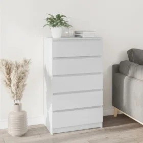 Glossy white plywood chest of drawers 60x36x103 cm by vidaXL, Drawers - Ref: Foro24-823018, Price: 152,40 €, Discount: %