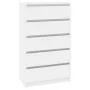 Glossy white plywood chest of drawers 60x36x103 cm by vidaXL, Drawers - Ref: Foro24-823018, Price: 152,38 €, Discount: %