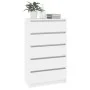 Glossy white plywood chest of drawers 60x36x103 cm by vidaXL, Drawers - Ref: Foro24-823018, Price: 152,38 €, Discount: %