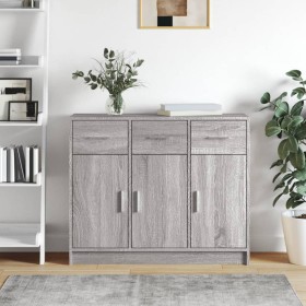 Sonoma Sideboard aus grauem Holzwerkstoff 91x28x75 cm von vidaXL, Sideboards - Ref: Foro24-823014, Preis: 98,48 €, Rabatt: %