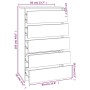 Kommode aus glänzend weißem Sperrholz, 60 x 36 x 103 cm von vidaXL, Schubladen - Ref: Foro24-823018, Preis: 155,47 €, Rabatt: %