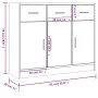 Aparador madera de ingeniería gris Sonoma 91x28x75 cm de vidaXL, Aparadores - Ref: Foro24-823014, Precio: 104,13 €, Descuento: %
