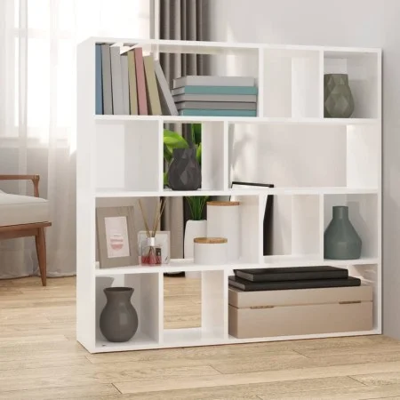 Regal / Raumteiler in glänzendem Weiß 105x24x102 cm von vidaXL, Raumteiler - Ref: Foro24-823247, Preis: 82,67 €, Rabatt: %