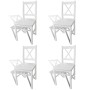 Sillas de comedor 4 unidades madera de pino blancas de vidaXL, Sillas de comedor - Ref: Foro24-241511, Precio: 179,99 €, Desc...