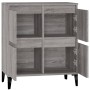 Aparador de madera contrachapada gris Sonoma 60x35x70 cm