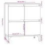 Sonoma gray plywood sideboard 60x35x70 cm by vidaXL, Sideboards - Ref: Foro24-821170, Price: 79,44 €, Discount: %