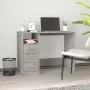 Concrete gray plywood desk with drawers 102x50x76 cm by vidaXL, Desks - Ref: Foro24-823036, Price: 99,20 €, Discount: %