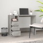 Concrete gray plywood desk with drawers 102x50x76 cm by vidaXL, Desks - Ref: Foro24-823036, Price: 100,54 €, Discount: %