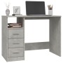 Concrete gray plywood desk with drawers 102x50x76 cm by vidaXL, Desks - Ref: Foro24-823036, Price: 100,54 €, Discount: %