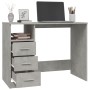 Concrete gray plywood desk with drawers 102x50x76 cm by vidaXL, Desks - Ref: Foro24-823036, Price: 100,54 €, Discount: %