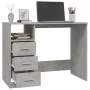 Concrete gray plywood desk with drawers 102x50x76 cm by vidaXL, Desks - Ref: Foro24-823036, Price: 99,20 €, Discount: %