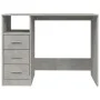 Concrete gray plywood desk with drawers 102x50x76 cm by vidaXL, Desks - Ref: Foro24-823036, Price: 99,20 €, Discount: %