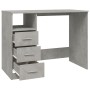 Concrete gray plywood desk with drawers 102x50x76 cm by vidaXL, Desks - Ref: Foro24-823036, Price: 100,54 €, Discount: %