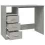 Concrete gray plywood desk with drawers 102x50x76 cm by vidaXL, Desks - Ref: Foro24-823036, Price: 99,20 €, Discount: %