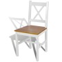 Esszimmerstühle 4 Einheiten aus weißem Kiefernholz von vidaXL, Essstühle - Ref: Foro24-241513, Preis: 182,67 €, Rabatt: %