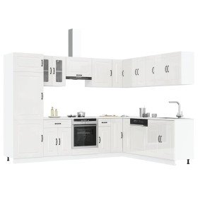 Mueble cocina Kalmar blanco brillo 14 pzas madera contrachapada