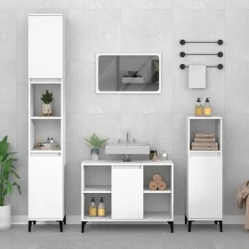 Waschbeckenschrank aus weißem Sperrholz, 80 x 33 x 60 cm von vidaXL, Badezimmerwaschtische - Ref: Foro24-821292, Preis: 54,49...