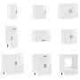 Mueble cocina Kalmar blanco brillo 14 pzas madera contrachapada