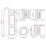 Mueble cocina Kalmar blanco brillo 14 pzas madera contrachapada