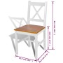 Esszimmerstühle 4 Einheiten aus weißem Kiefernholz von vidaXL, Essstühle - Ref: Foro24-241513, Preis: 182,67 €, Rabatt: %