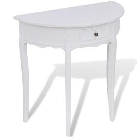 Semicircular console table with white drawer by vidaXL, Side tables - Ref: Foro24-241530, Price: 146,07 €, Discount: %
