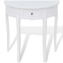 Halbrunder Konsolentisch mit weißer Schublade von vidaXL, Seitentische - Ref: Foro24-241530, Preis: 146,07 €, Rabatt: %