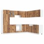 Mueble cocina Kalmar madera vieja 14 pzas madera contrachapada